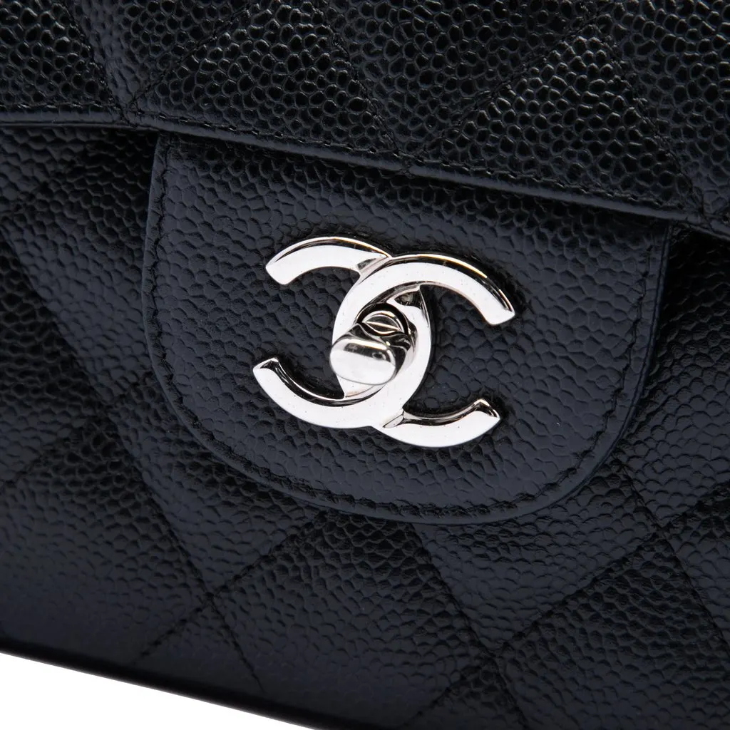 Chanel Jumbo Classic Caviar Double Flap Black Leather Very good - Box View