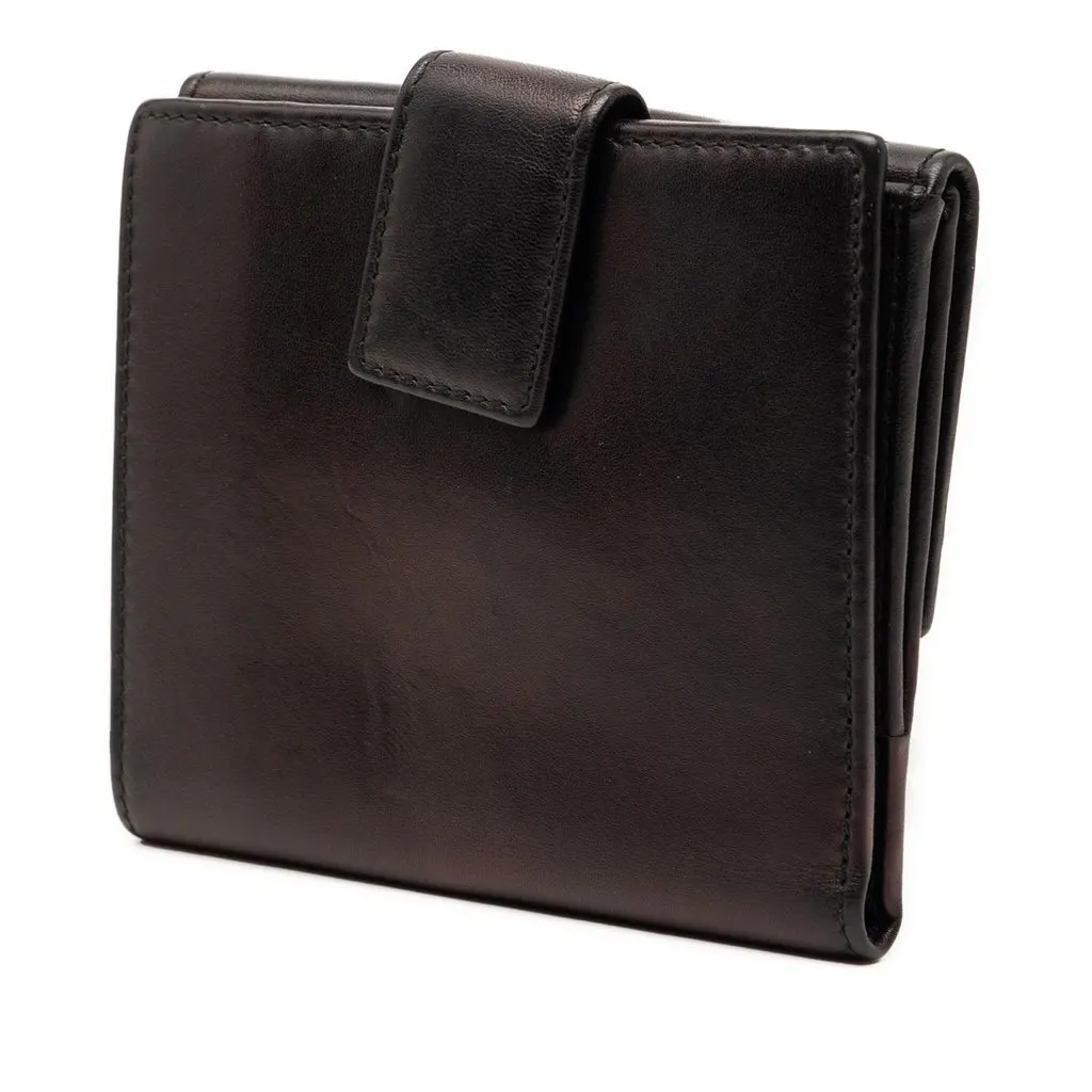 Gucci Calfskin Indy Bifold Wallet Black Leather Very good - Back View