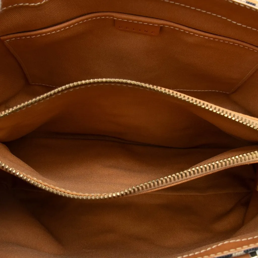Celine C Macadam Denim Handbag Blue Very good - Model View