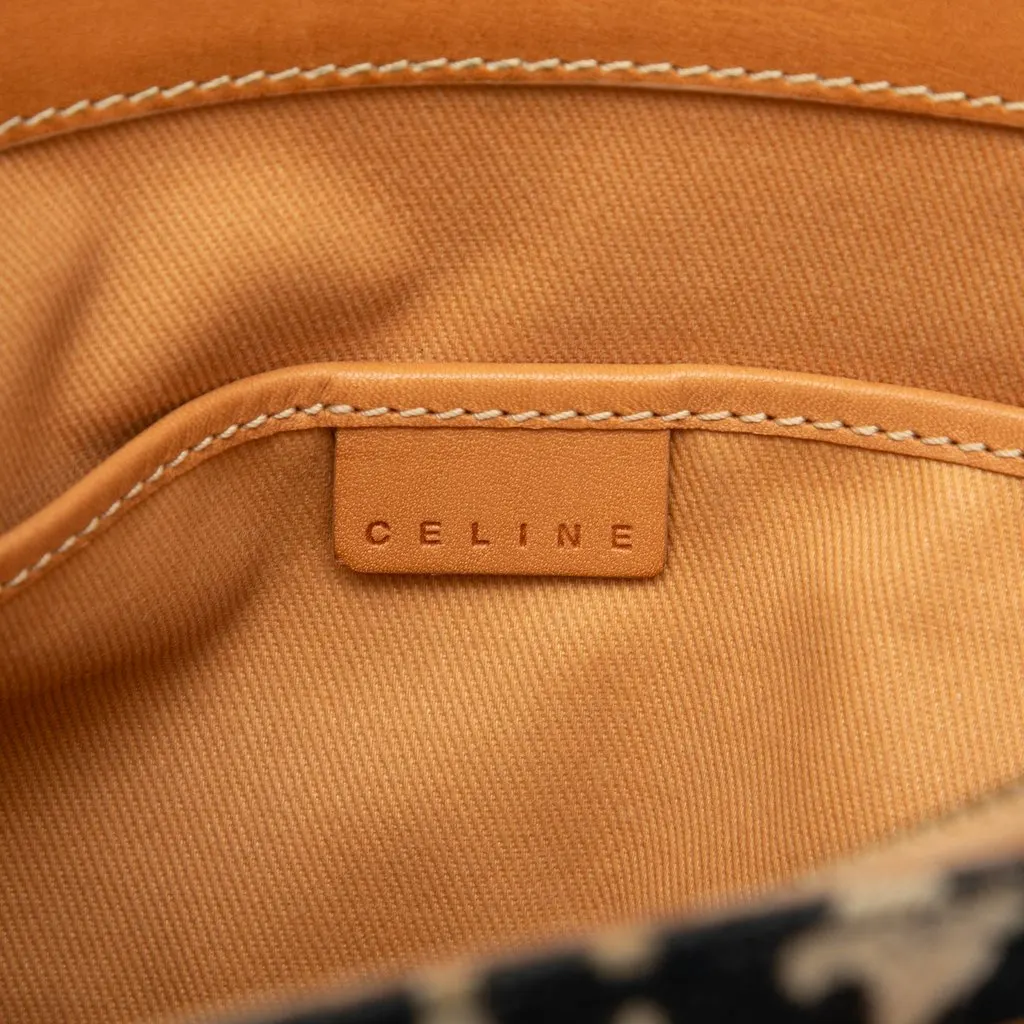 Celine C Macadam Denim Handbag Blue Very good - Box View
