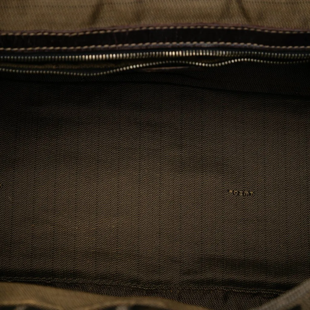 Fendi Small Zucca Canvas Twins Tote Brown Good - Model View
