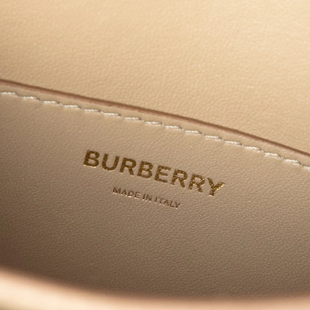 Burberry TB Monogram Printed Leather Belt Bag Beige Leather Good - Box View
