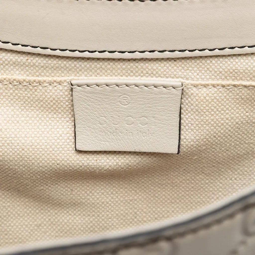 Gucci Medium Guccissima Emily Shoulder Bag White Leather Very good - Box View