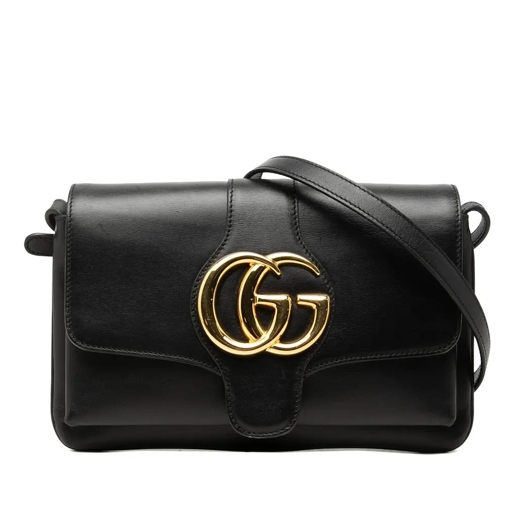 Gucci Small Calfskin Arli Crossbody Black Leather Very good - Front View