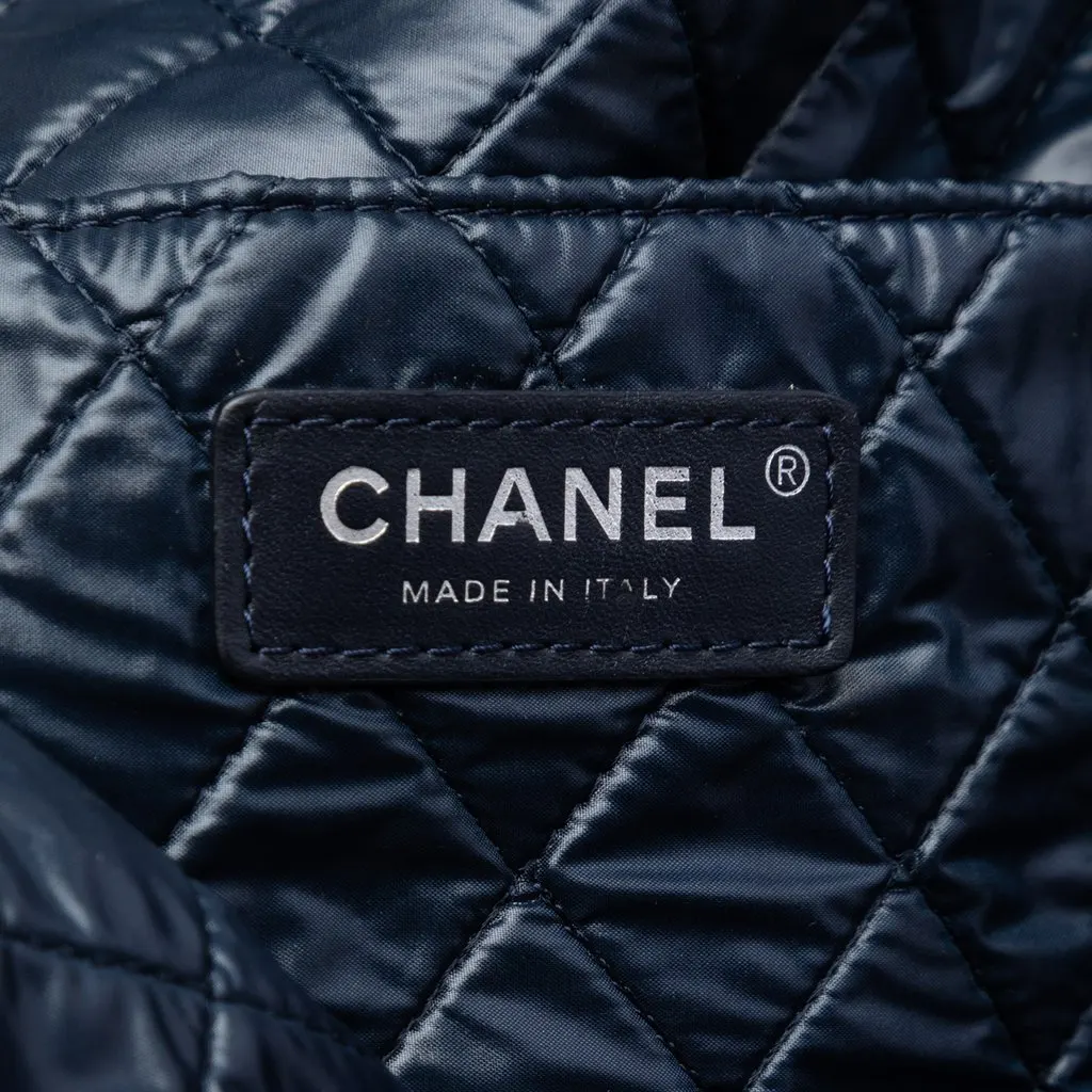 Chanel Large Nylon Cat Emoticon Shopping Tote Blue Very good - Box View