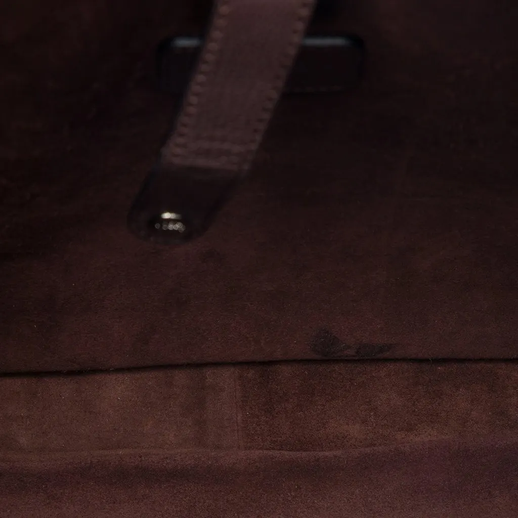 Loewe Leather Anagram Flap Crossbody Brown Leather Very good - Model View