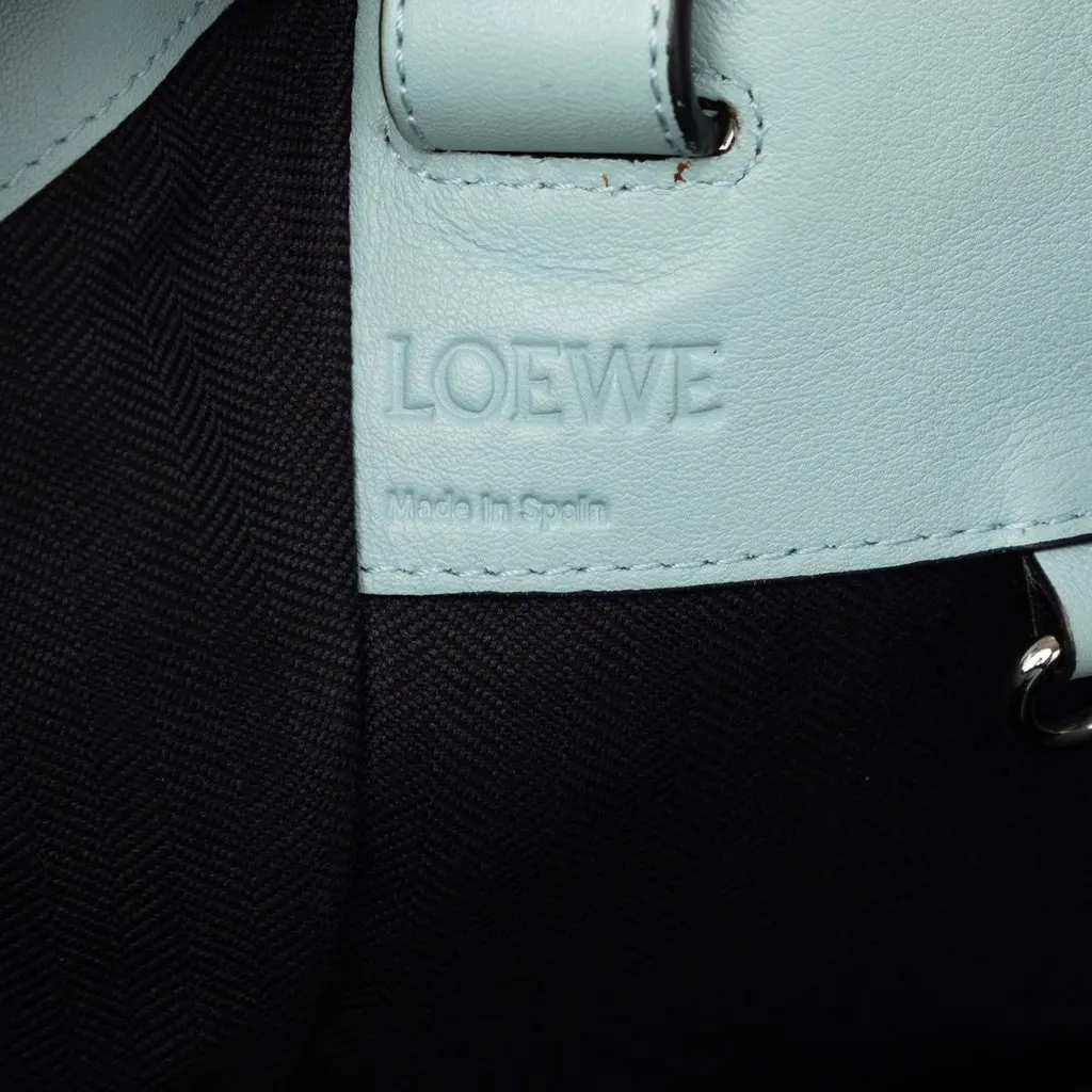 LOEWE Medium Leather Hammock Satchel Blue Leather Very good - Box View