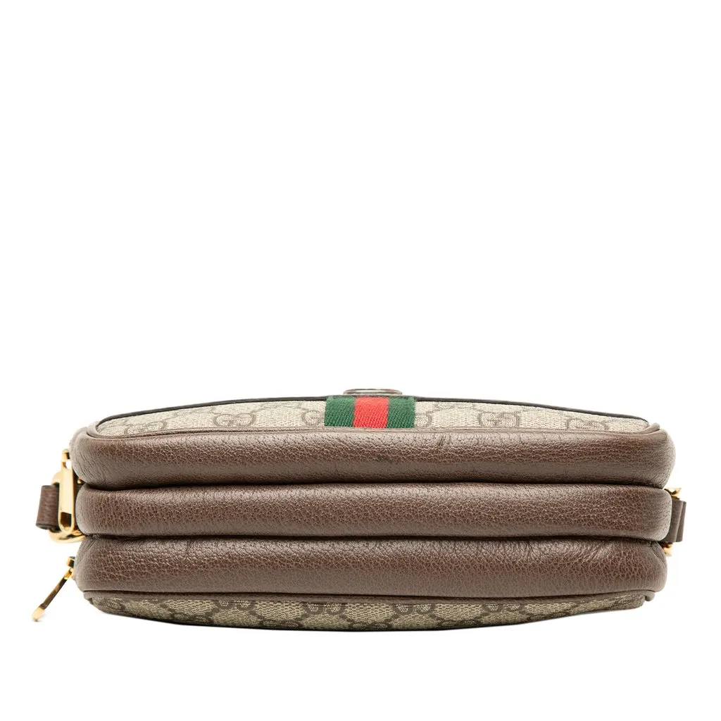Gucci Mini GG Supreme Web Ophidia Triple Zip Crossbody Beige Very good - Inside View