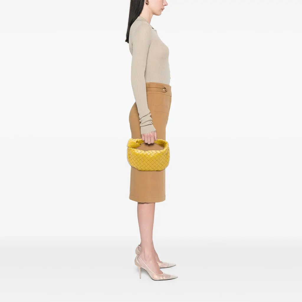 Bottega Veneta Mini Nappa Intrecciato Jodie Yellow Leather Very good - Box View