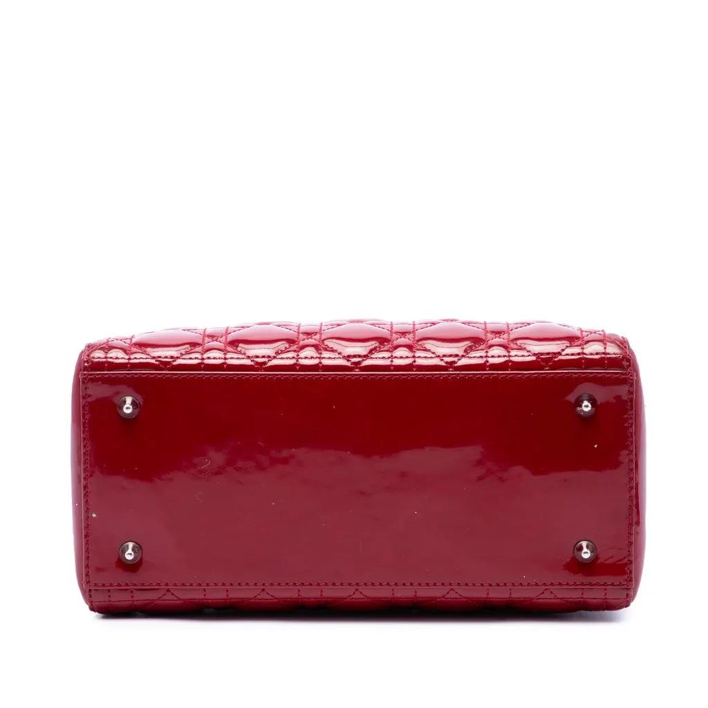 Dior Medium Patent Cannage Lady Dior Red Leather Very good - Inside View
