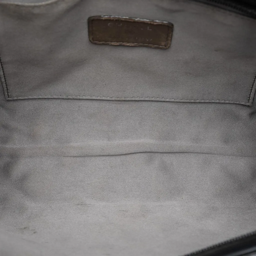 Chanel Quilted Patent Embossed Lucky Symbols Pochette Black Leather Very good - Model View