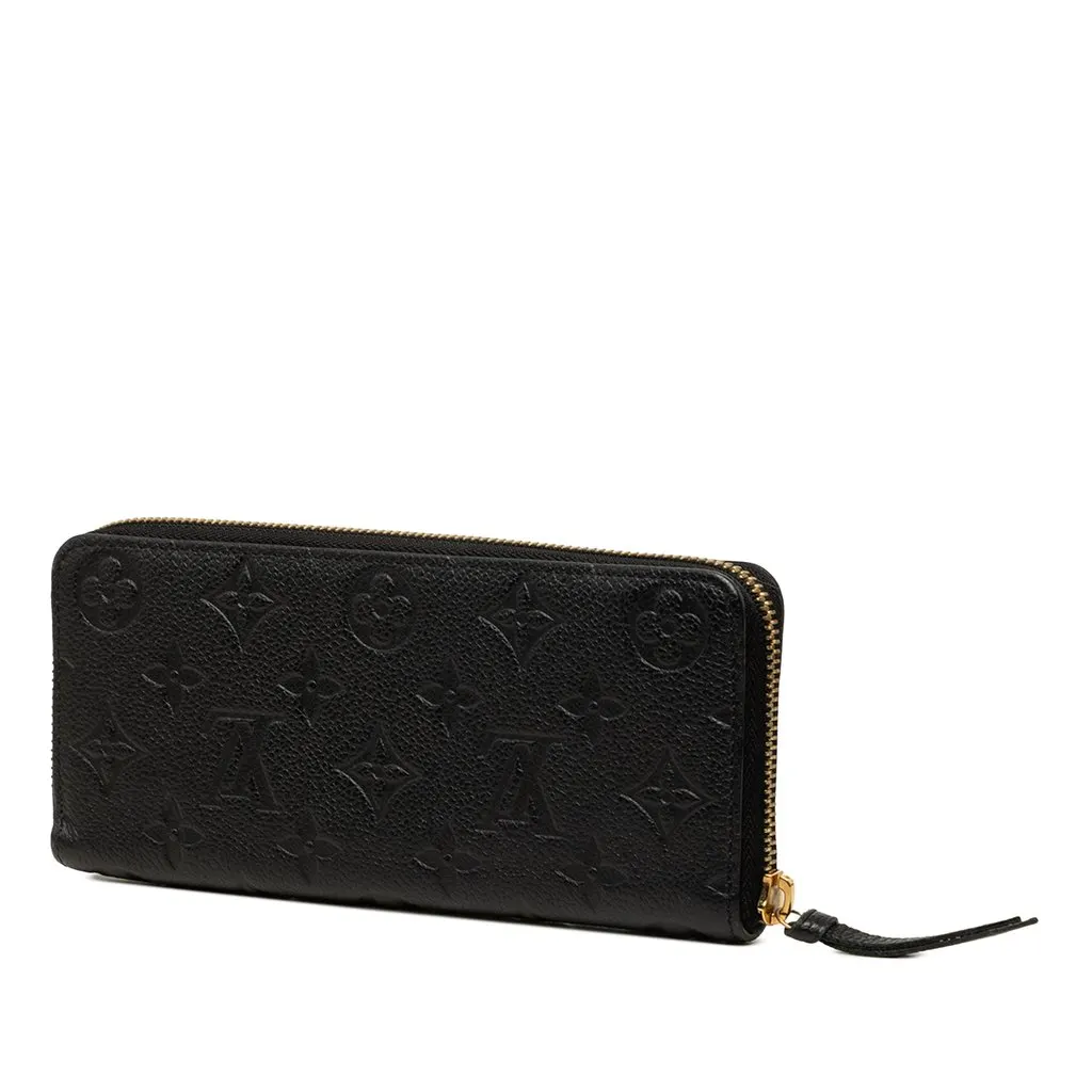 Louis Vuitton Monogram Empreinte Clemence Wallet Black Leather Very good - Back View