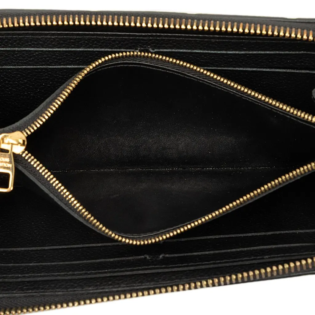 Louis Vuitton Monogram Empreinte Clemence Wallet Black Leather Very good - Model View