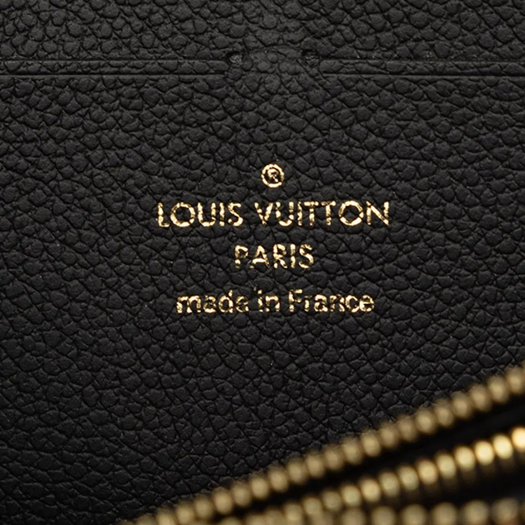Louis Vuitton Monogram Empreinte Clemence Wallet Black Leather Very good - Box View
