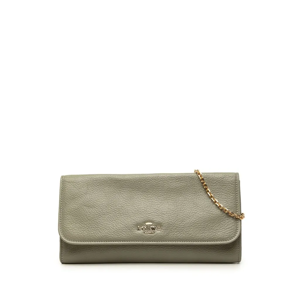 Loewe محبب جلد العجل بسلسلة كتف حقيبة