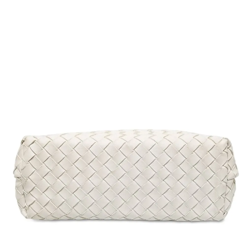 Bottega Veneta Medium Lambskin Intrecciato Andiamo Bag White Leather Very good - Inside View