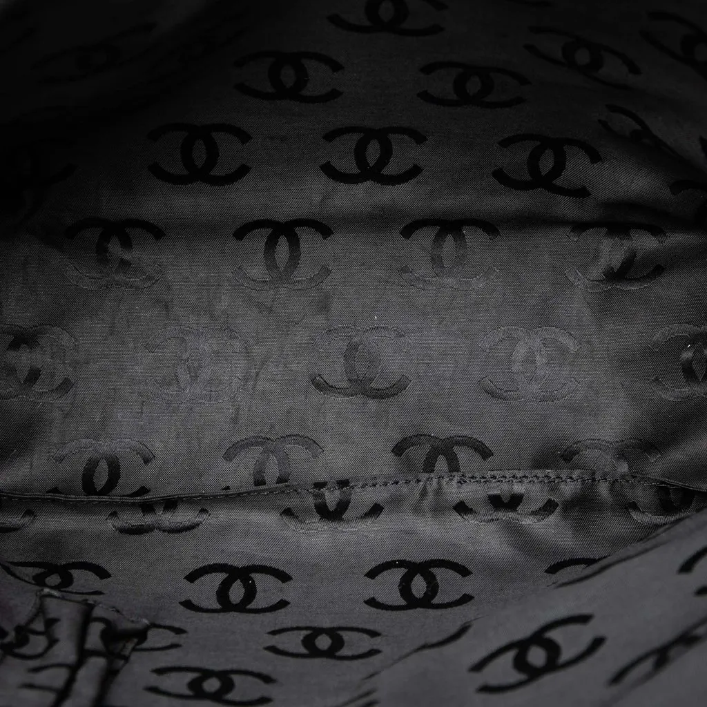 Chanel Pony Hair and Patent Mademoiselle Turnlock Tote Black Leather Very good - Model View