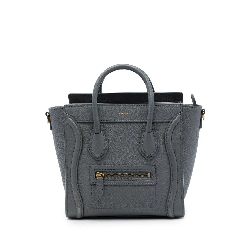 Celine Nano Grained Calfskin Luggage Tote MultiColor Leather Very good - Front View