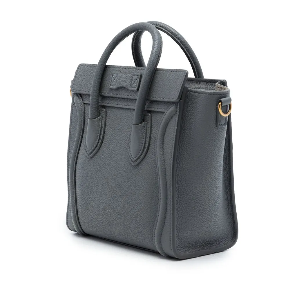 Celine Nano Grained Calfskin Luggage Tote MultiColor Leather Very good - Back View