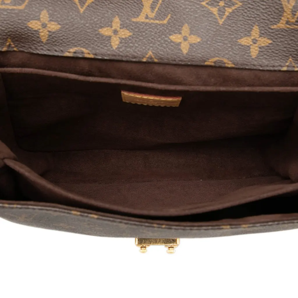 Louis Vuitton Monogram Pochette Metis Brown Canvas Good - Model View