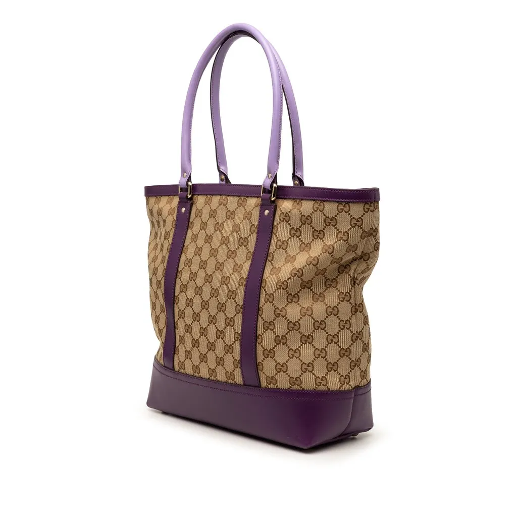 Gucci GG Canvas Tote Beige Very good - Back View