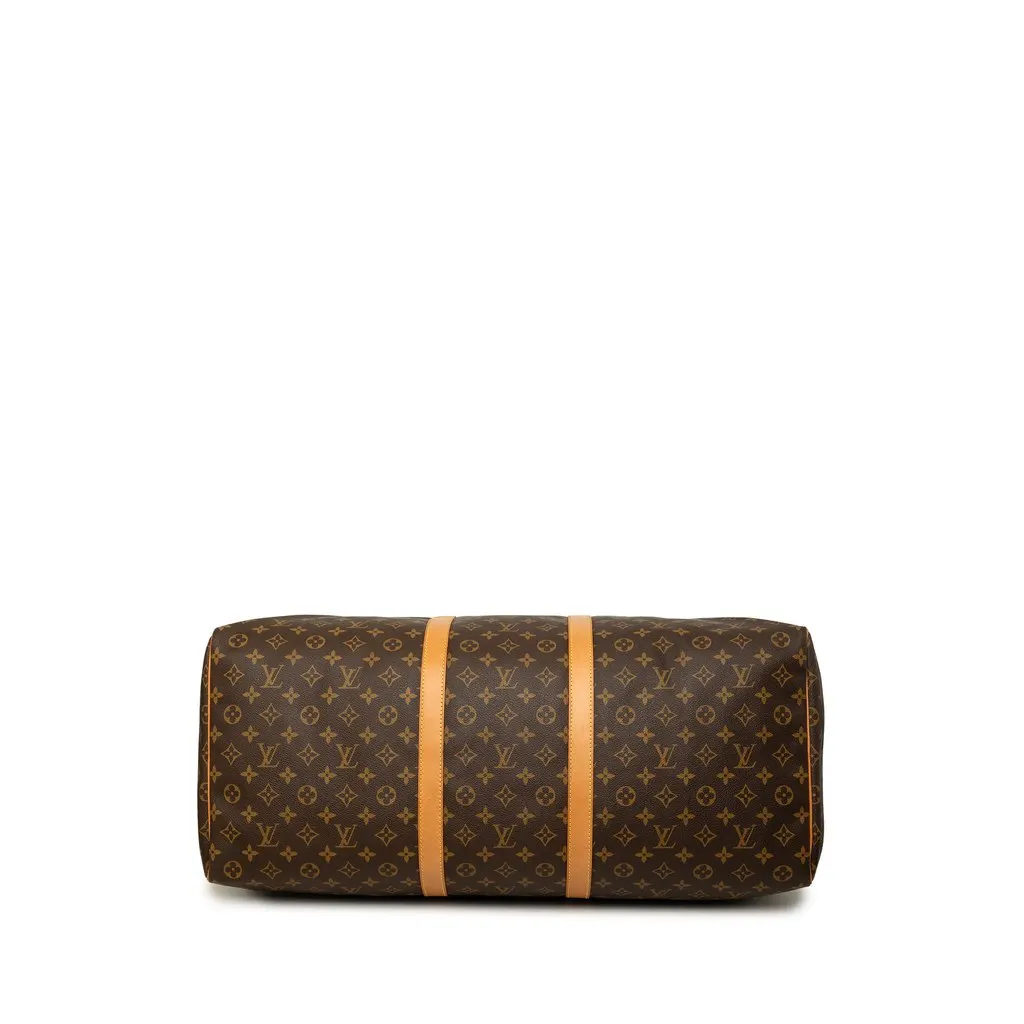 Louis Vuitton Monogram Keepall 60 Brown Canvas Good - Inside View
