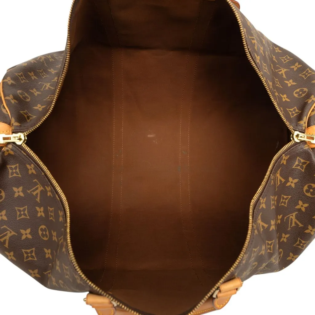 Louis Vuitton Monogram Keepall 60 Brown Canvas Good - Model View