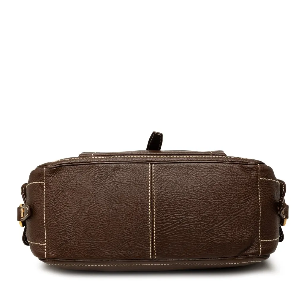 Celine Leather Boogie Handbag Brown Leather Good - Inside View