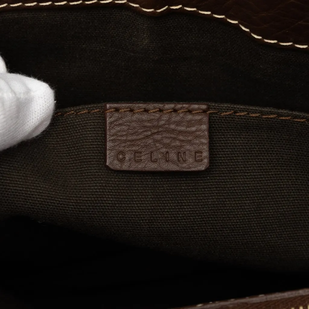 Celine Leather Boogie Handbag Brown Leather Good - Box View