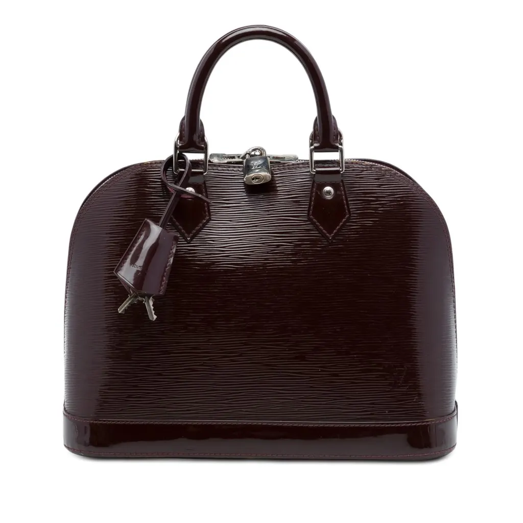 Louis Vuitton Electric Epi Alma PM Purple Leather Very good - Front View