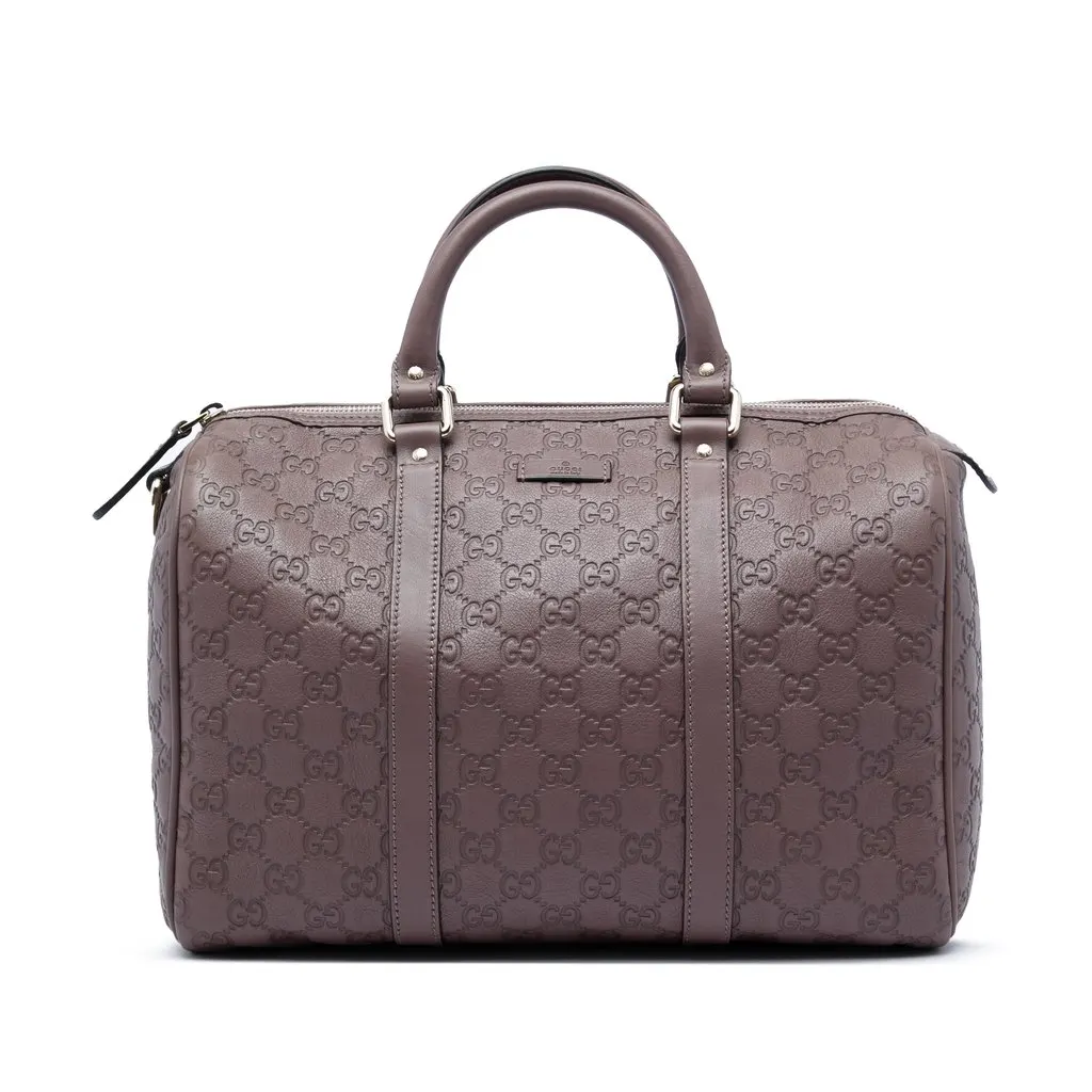 Gucci Medium Guccissima Joy Boston Bag Brown Leather Very good - Front View