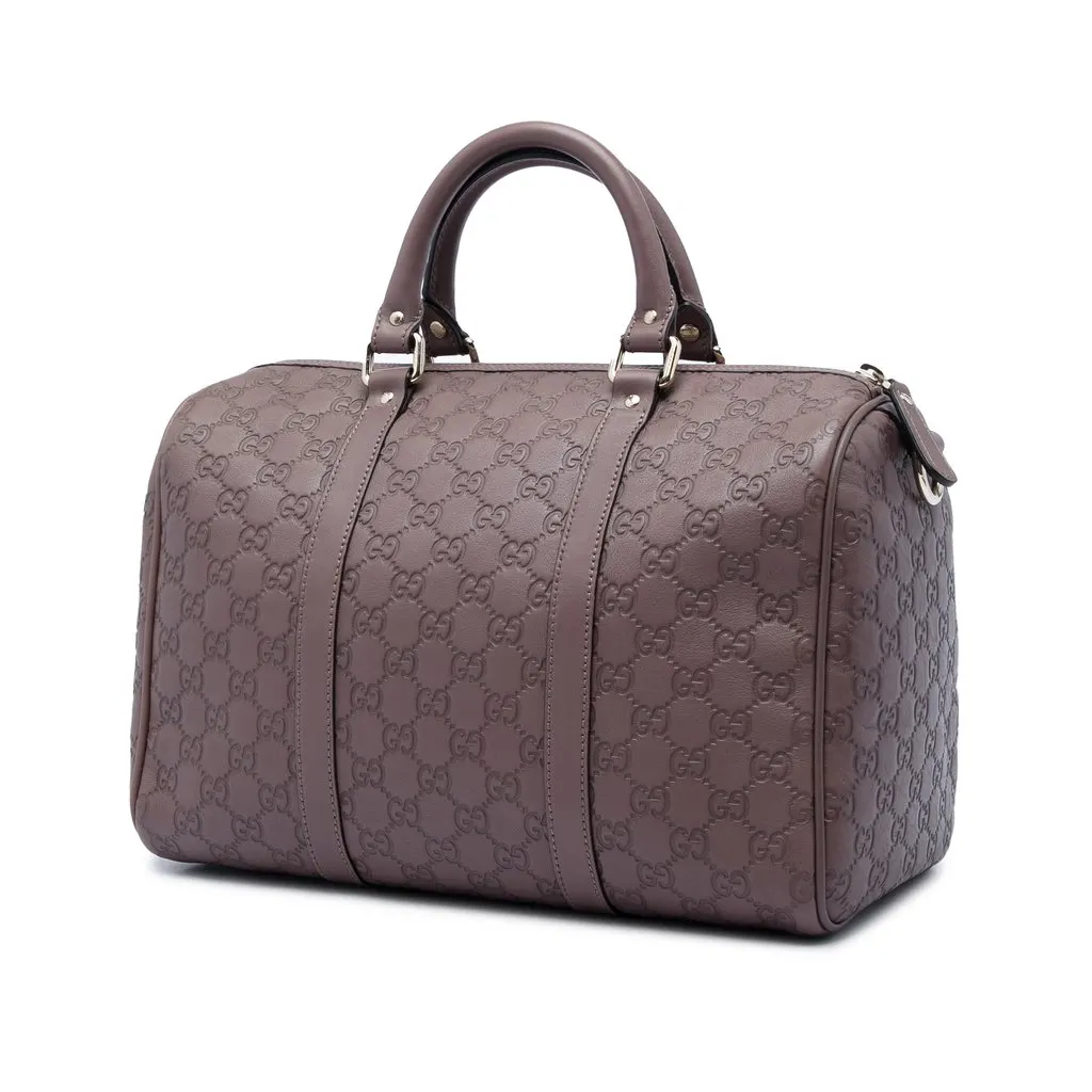 Gucci Medium Guccissima Joy Boston Bag Brown Leather Very good - Back View