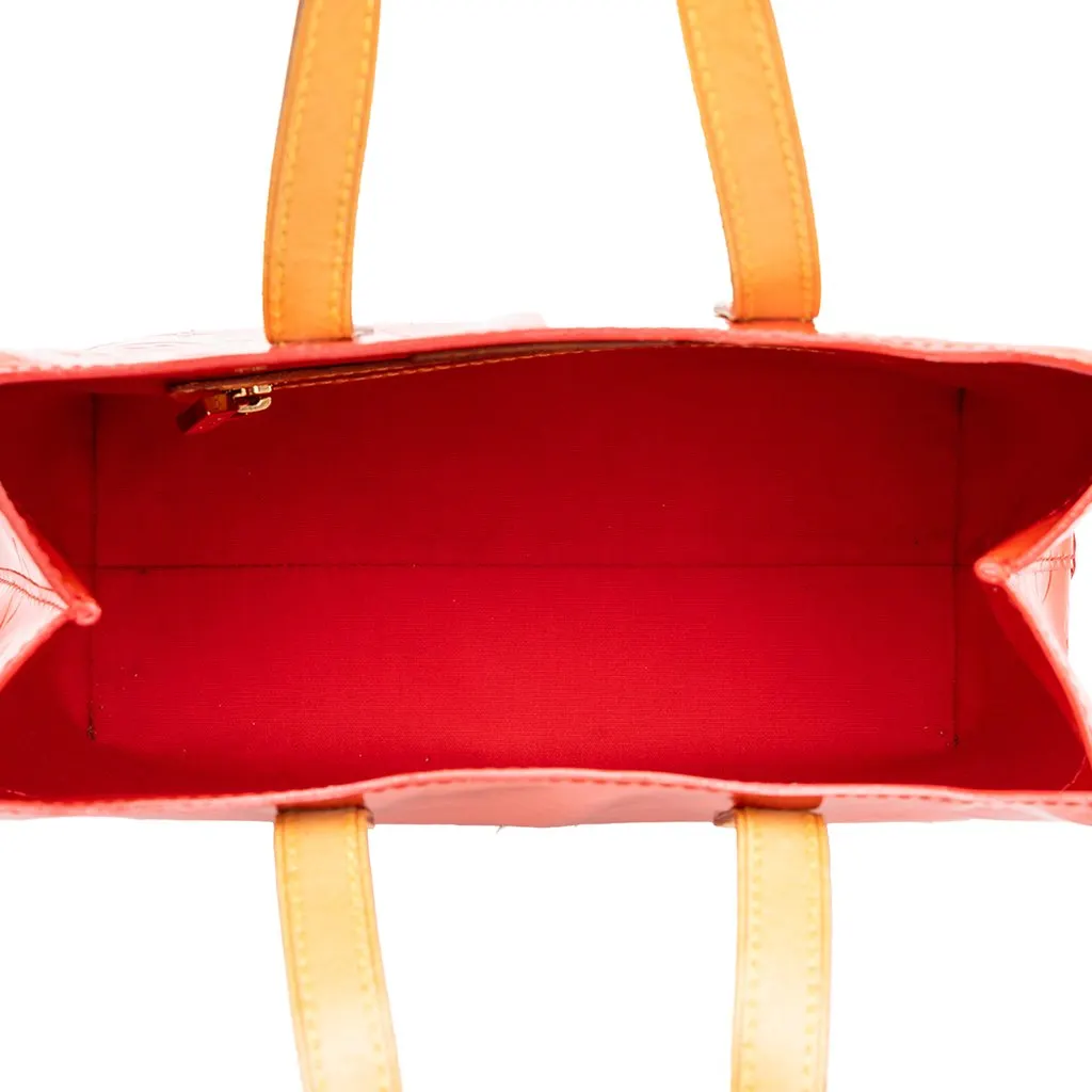 Louis Vuitton Monogram Vernis Reade PM Red Leather Good - Model View