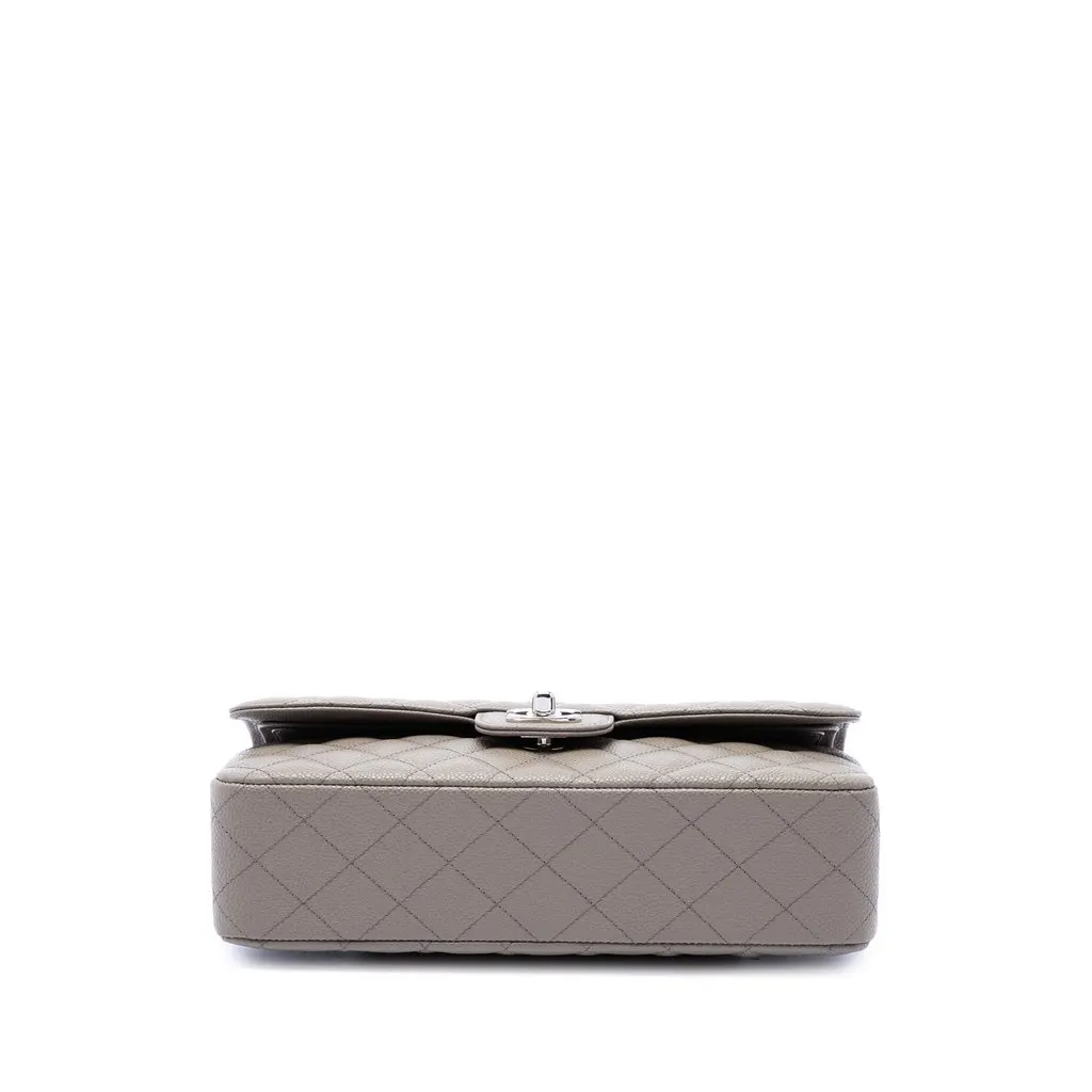 Chanel Medium Classic Caviar Double Flap Brown Leather Very good - Inside View