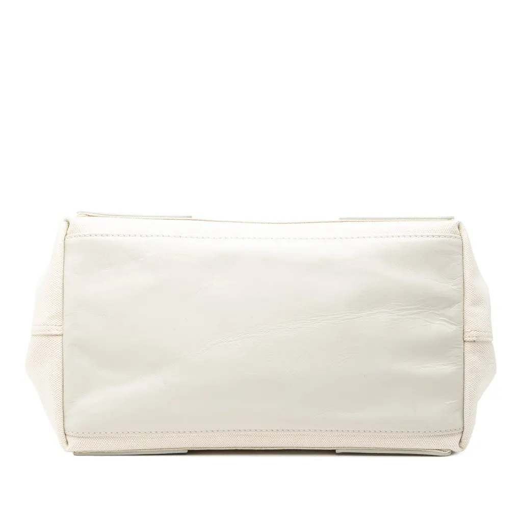 Balenciaga Canvas Navy Cabas Tote S White Very good - Inside View