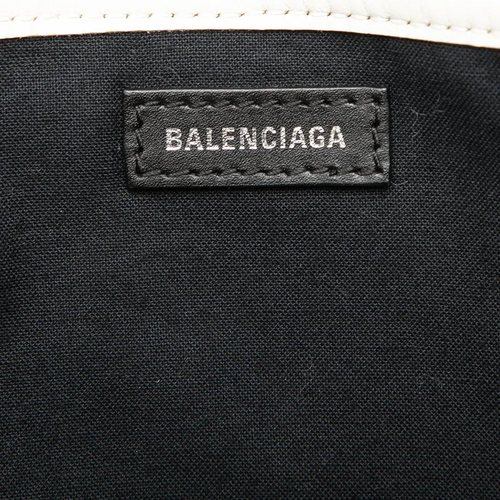 Balenciaga Canvas Navy Cabas Tote S White Very good - Box View