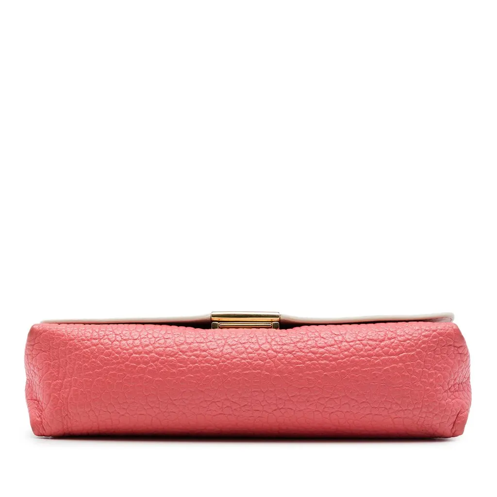 Burberry Medium Grained Calfskin Mildenhall Crossbody Pink Leather Very good - Inside View