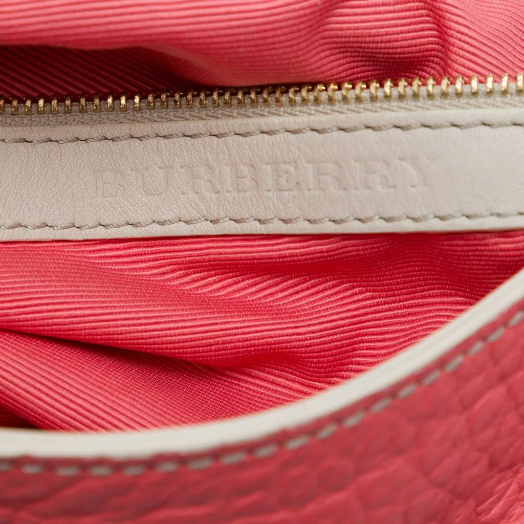 Burberry Medium Grained Calfskin Mildenhall Crossbody Pink Leather Very good - Box View