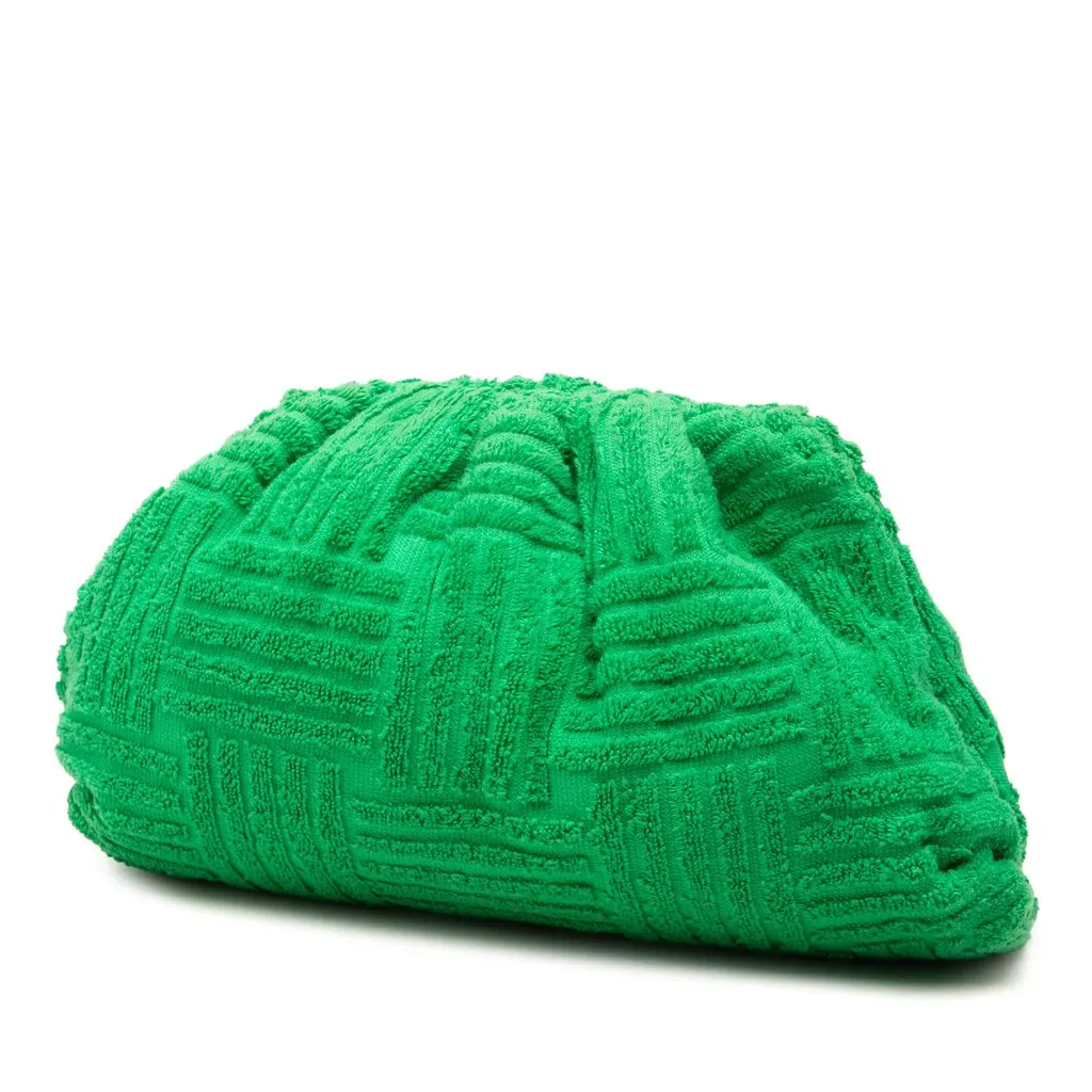 Bottega Veneta Teen Terry Cloth The Pouch Green Very good - Back View