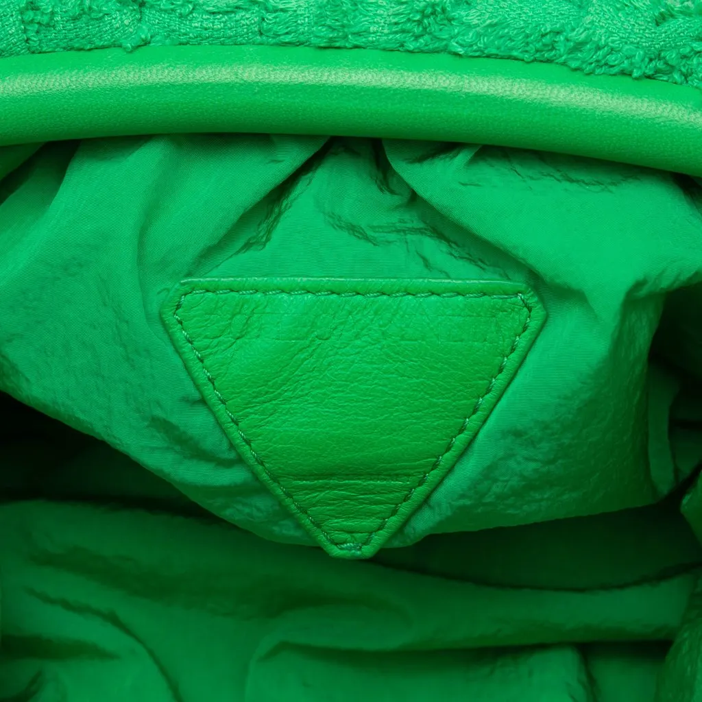 Bottega Veneta Teen Terry Cloth The Pouch Green Very good - Box View