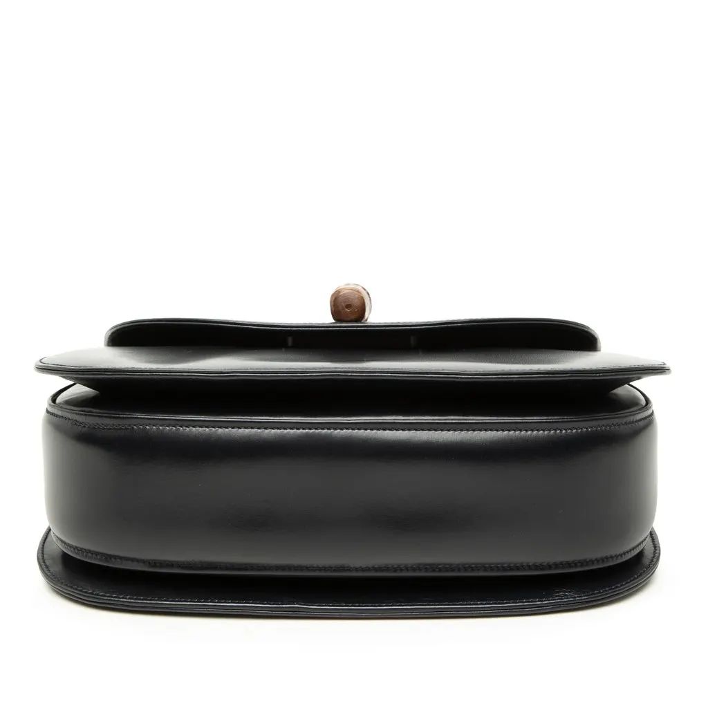 Gucci Calfskin Bamboo Night Black Leather Very good - Inside View