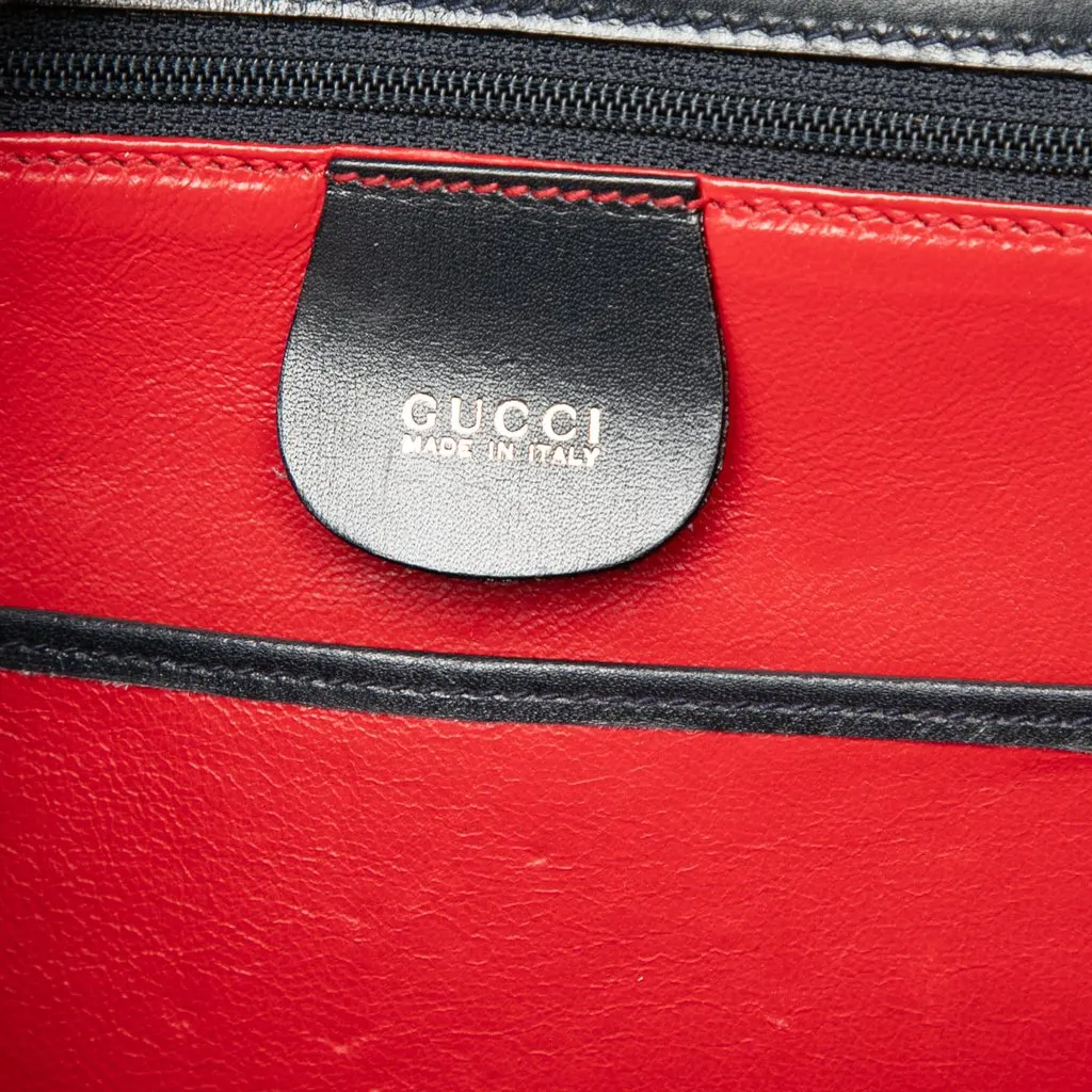 Gucci Calfskin Bamboo Night Black Leather Very good - Box View
