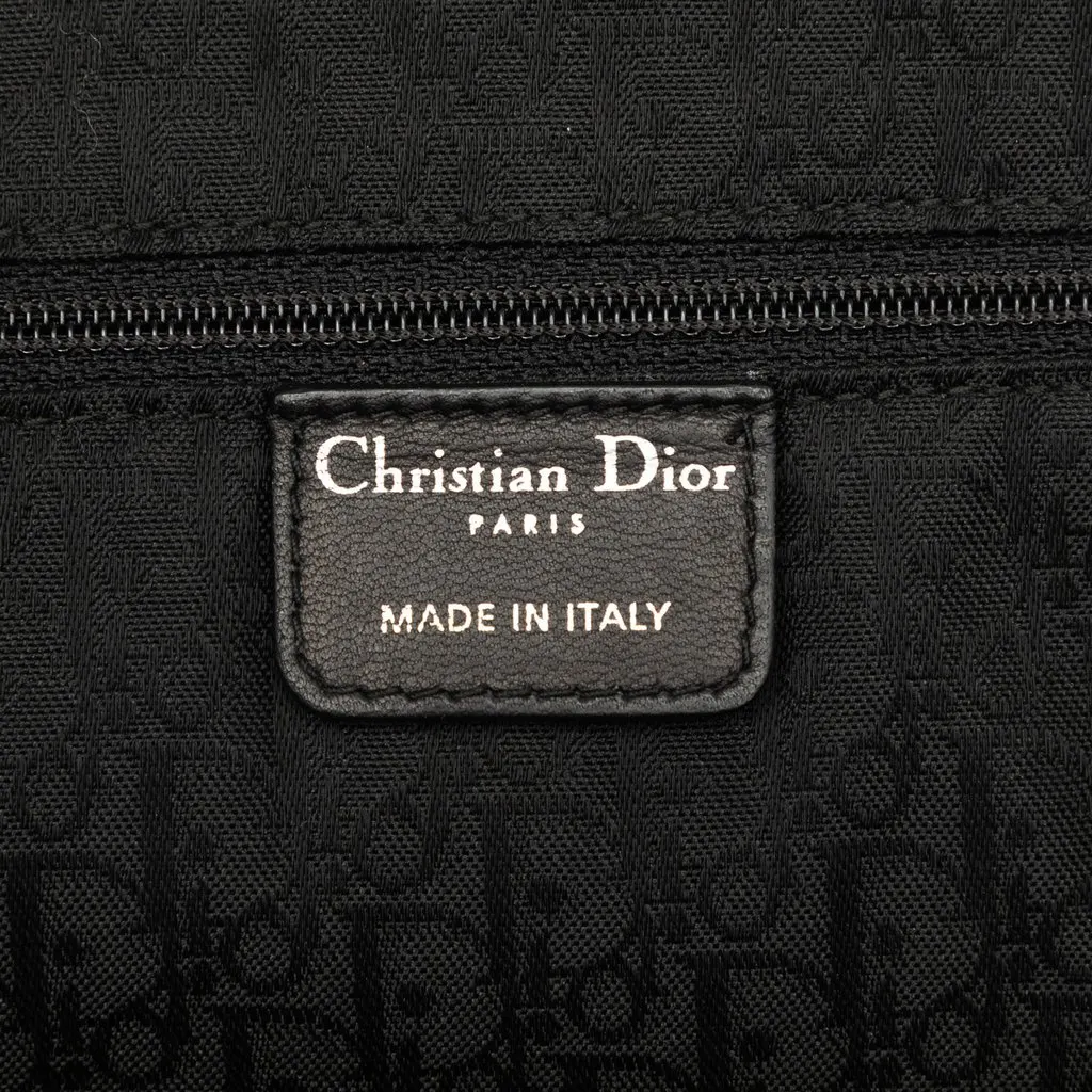Dior Pleated Lambskin Plisse Basket Tote Black Leather Very good - Box View