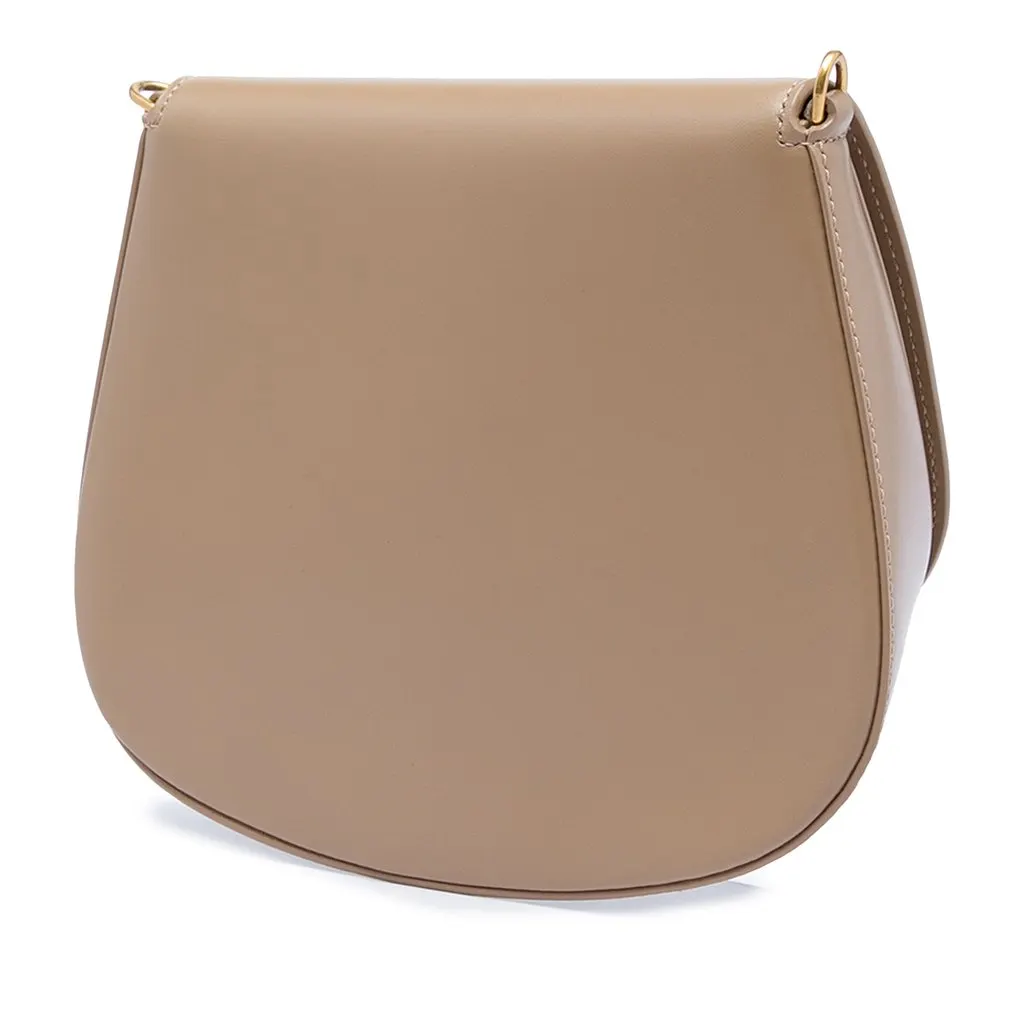 Saint Laurent Mini Box Calfskin Monogram Voltaire Top Handle Bag Beige Leather Very good - Back View