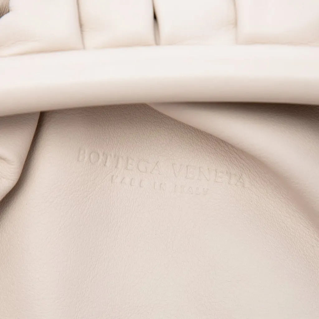Bottega Veneta Lambskin The Pouch White Leather Very good - Box View