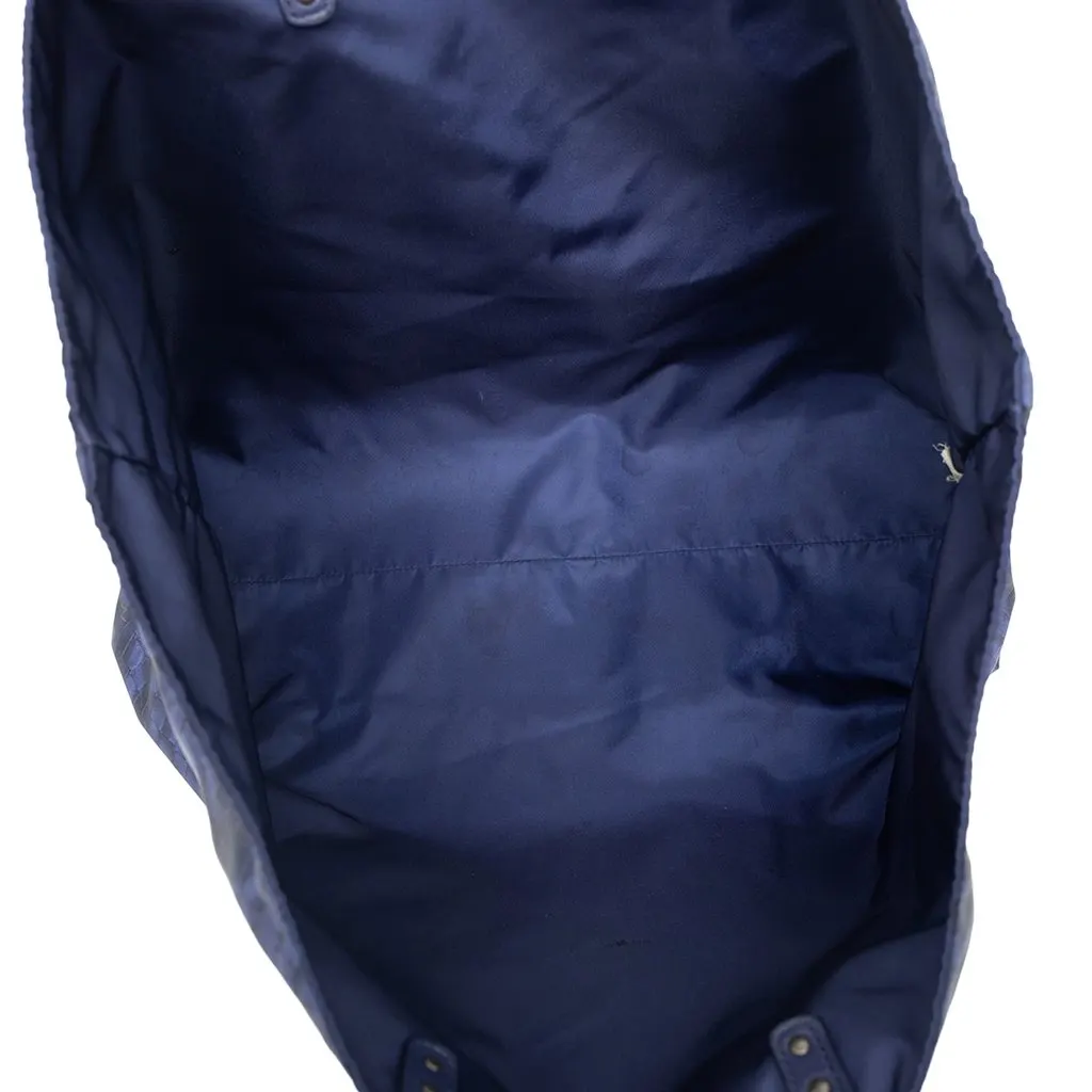 Bottega Veneta Nylon Intrecciolusion Tote Blue Polyamide Good - Model View