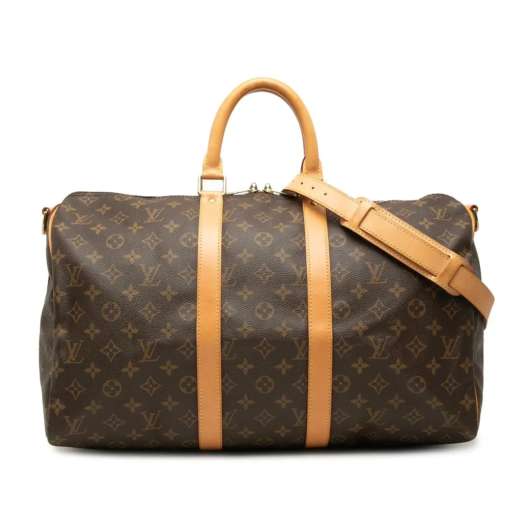 Louis Vuitton Monogram Keepall Bandouliere 45 Brown Very good - Front View