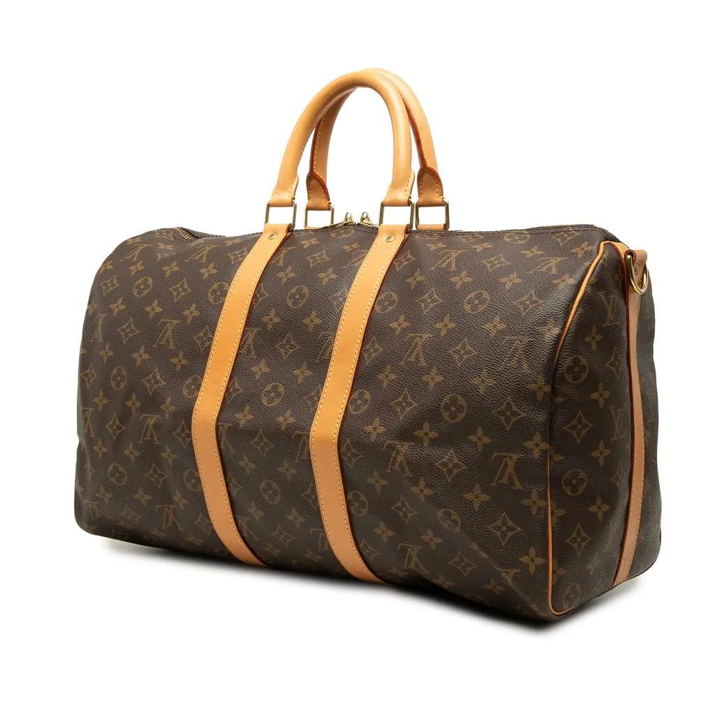 Louis Vuitton Monogram Keepall Bandouliere 45 Brown Very good - Back View