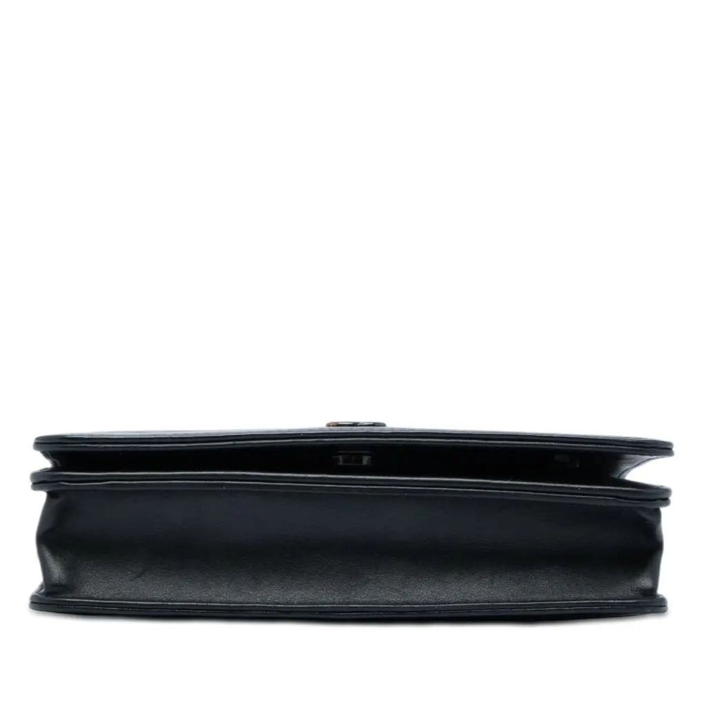 Chanel Quilted Aged Calfskin So Black Gabrielle Wallet On Chain Black Leather Very good - Inside View