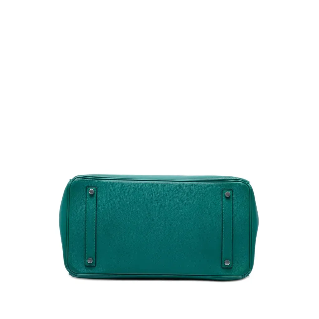 Hermès Epsom Birkin Retourne 35 Green Leather Very good - Inside View